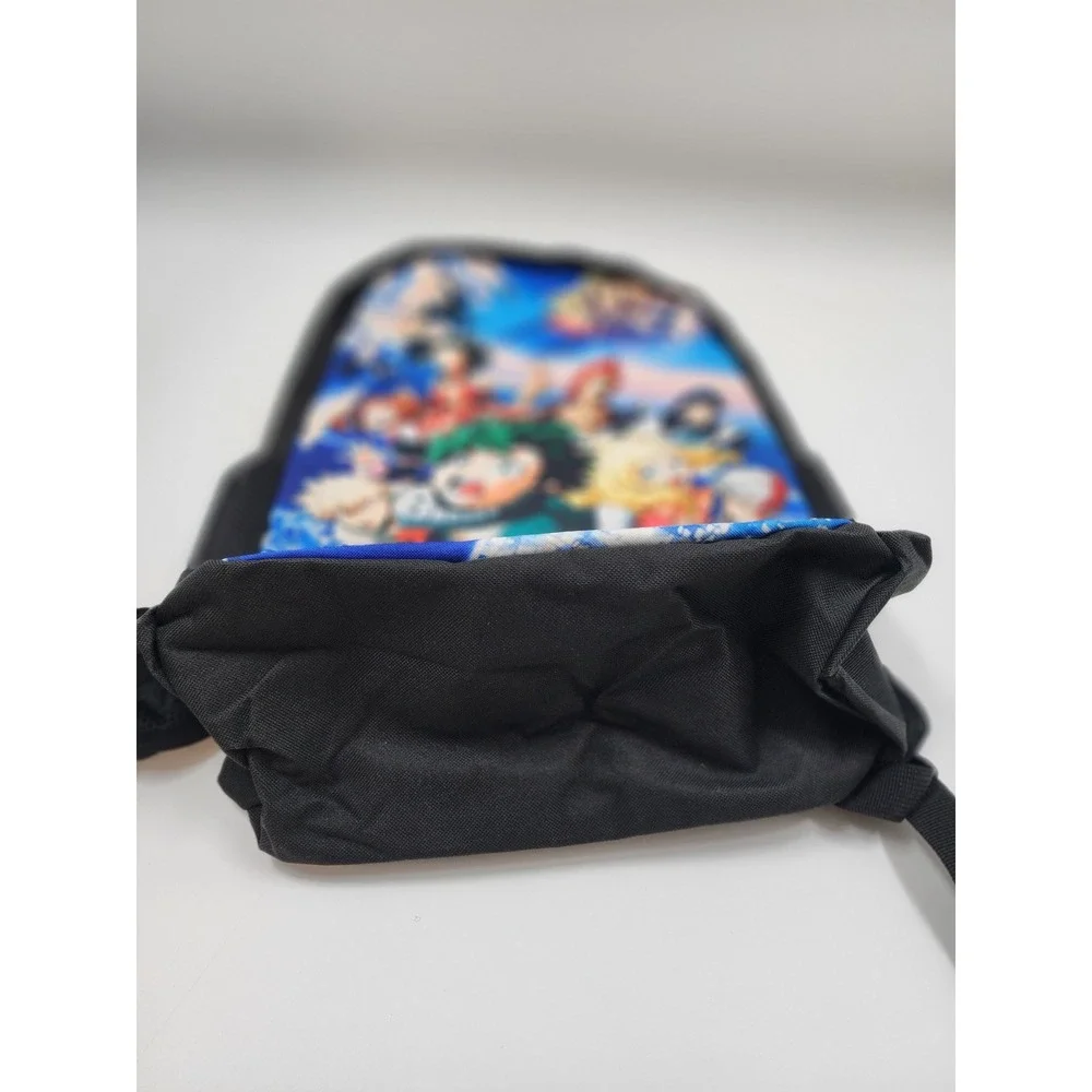 My Hero Academia Backpack Deku All Might Anime School Bag Black Graphic Print
